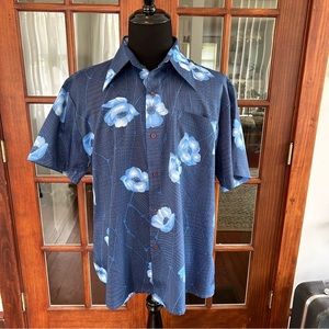 Vintage 1970’s or 1980’s Nulook Big Collar Hawaiian Shirt